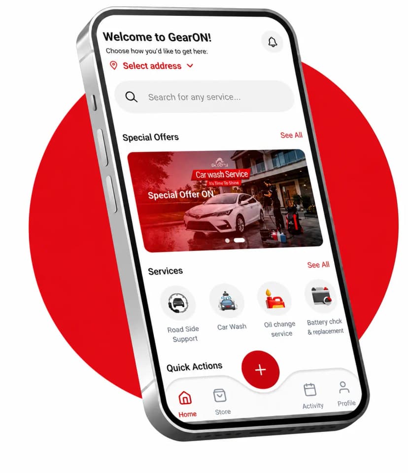 GearOn App Interface
